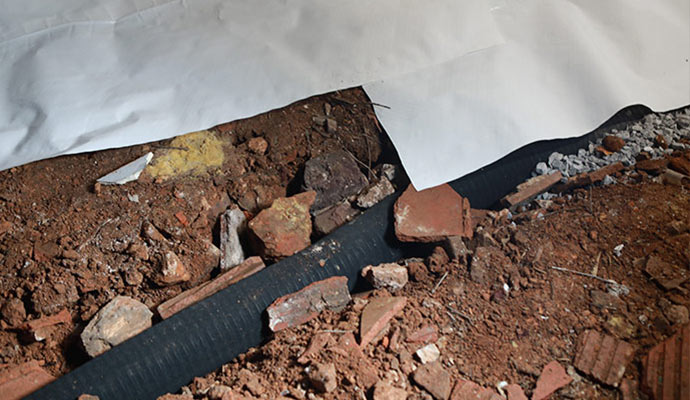 Crawl Space Drainage System Installation and Repair