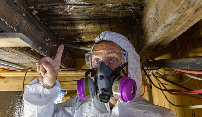 Water, temperature, and oxygen are the causees of Mold crawlspace